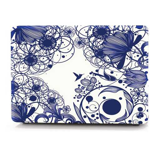 Накладка i-Blason Cover для MacBook Pro 13 Retina (Blue Line Flowers) в Кальцедония